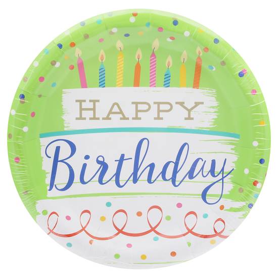 Party Creations 9 in Happy Birthday Festive Plates (8 ct )