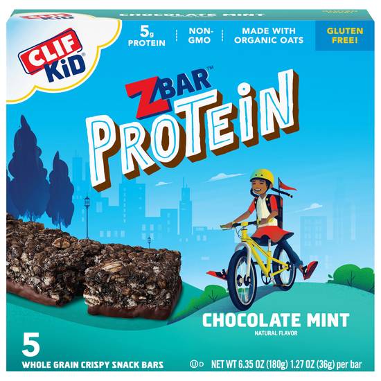 Clif Kid Zbar Protein Snack Bars (chocolate mint)