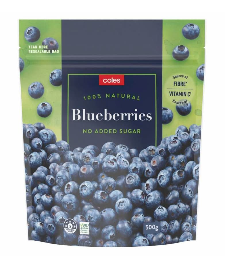 Coles Frozen Fruit Blueberries (500g)