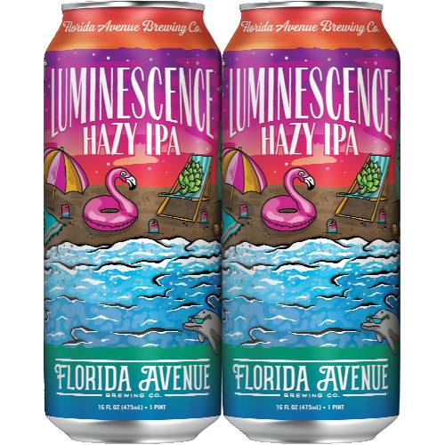 Florida Avenue Luminescence DDH Trop Hazy IPA 6 Pack Cans