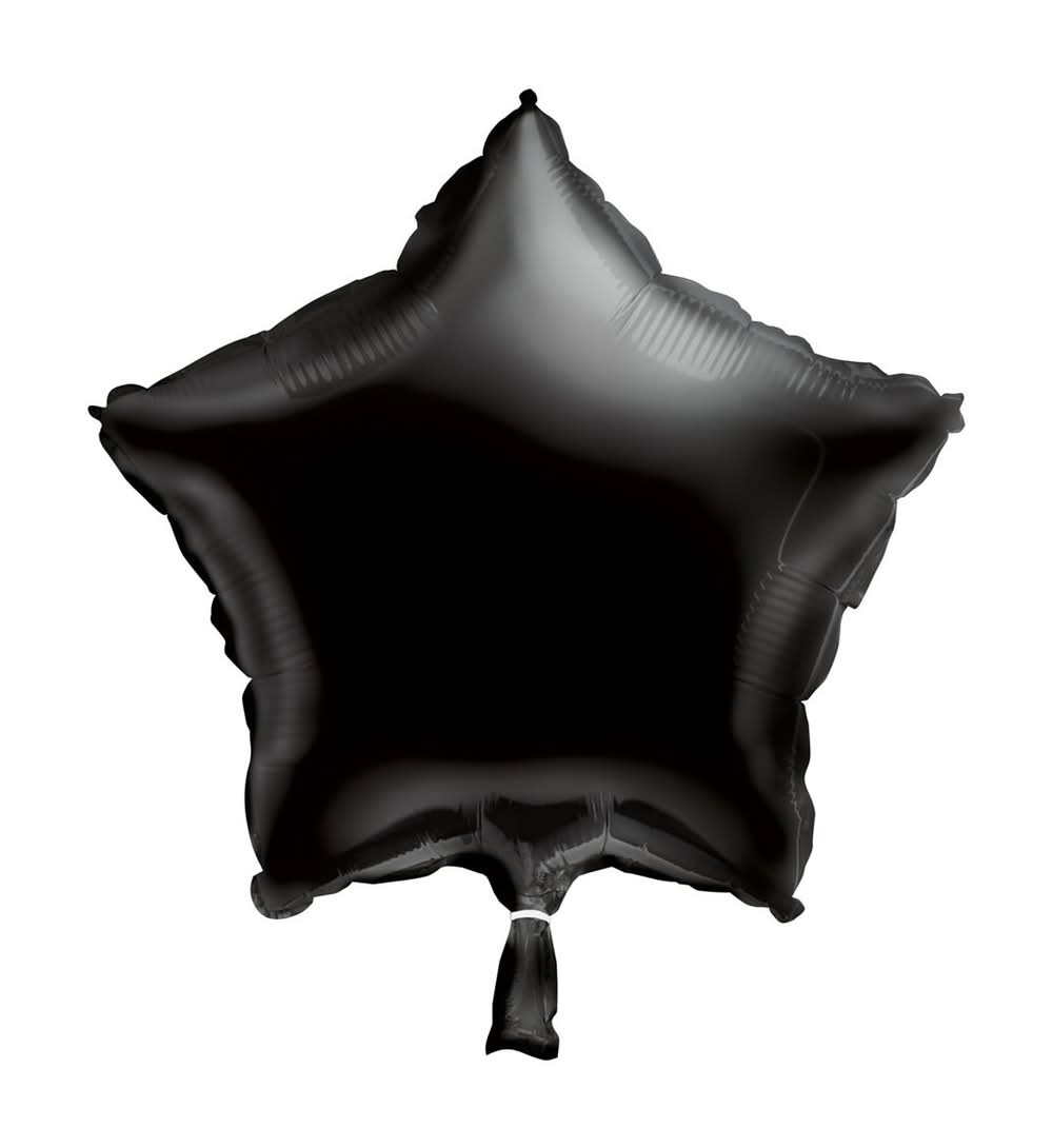 Unique Party! Star Shaped Mylar Balloon, 20 in, Black