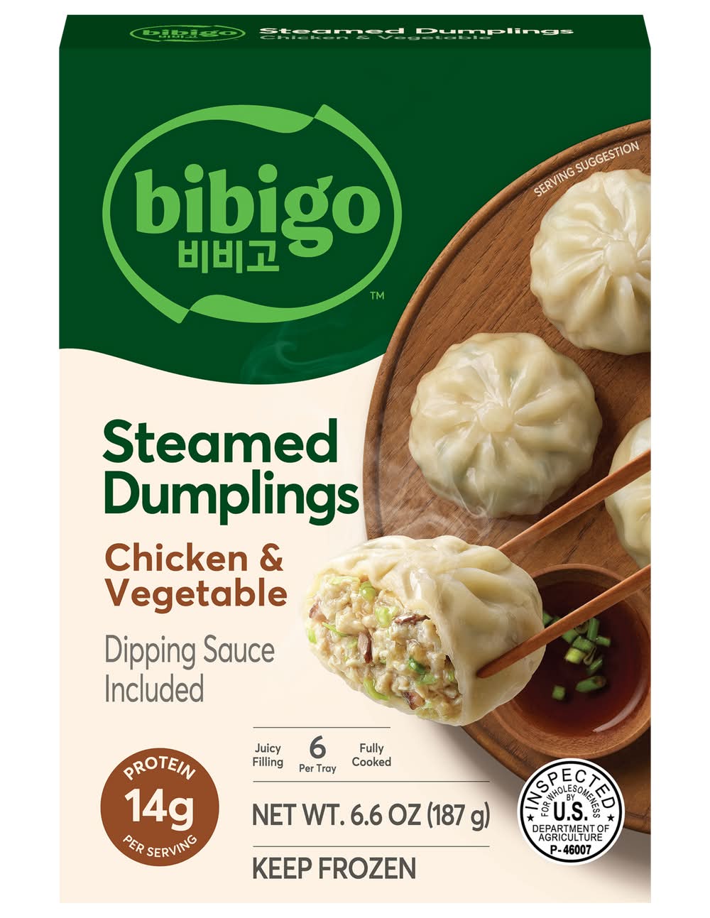 bibigo Chicken & Vegetable Steamed Dumplings (6.6 oz)
