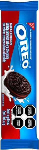 Oreo · Galletas de chocolate con relleno cremoso, vainilla (6 un)