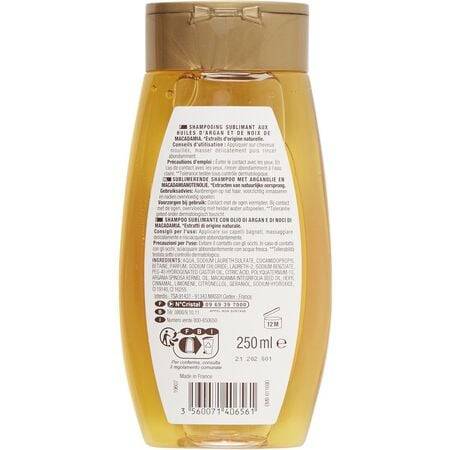Shampooing huiles d'argan & macadamia CARREFOUR SOFT - le flacon de 250mL