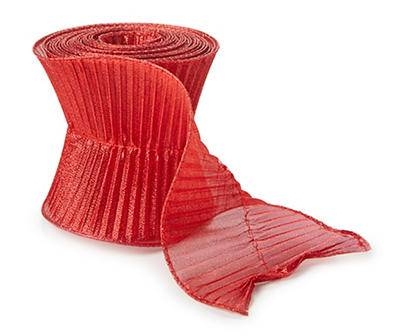 5" x 15' Red Crinkle Ribbon