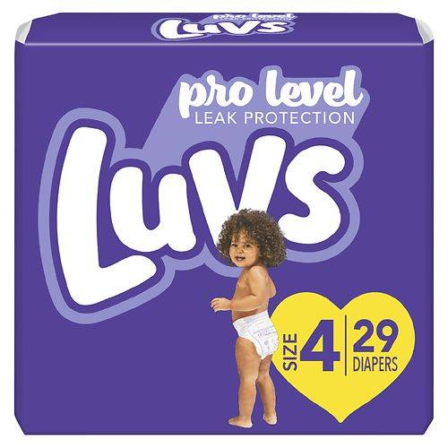 Luvs Pro Level Leak Protection Diapers Size 4 - 29.0 ea