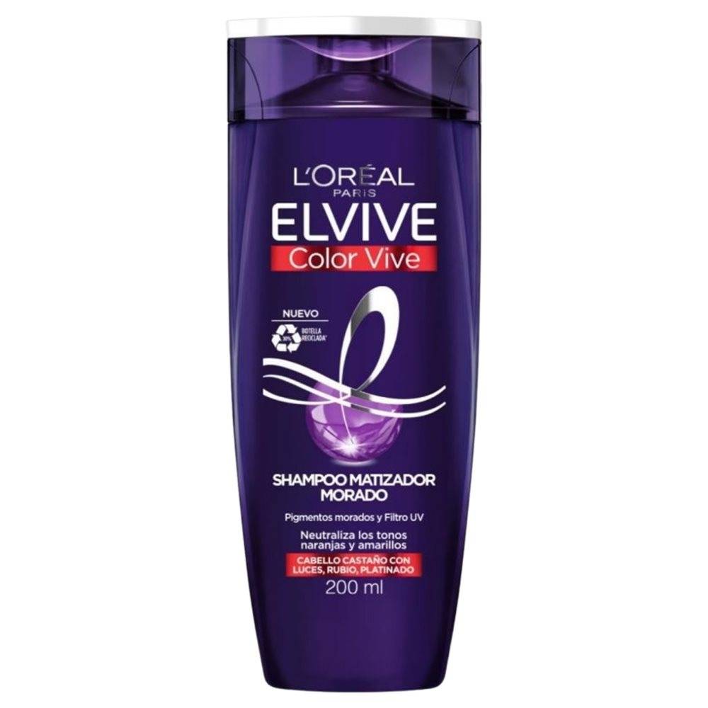 L'oréal paris shampoo elvive matizador (botella 200 ml)