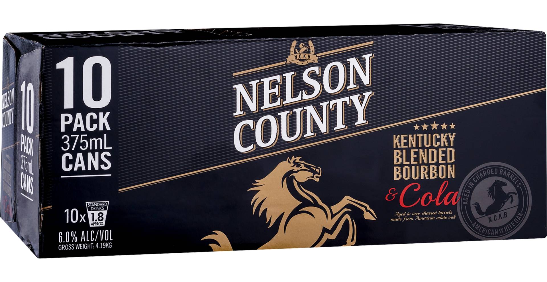 Nelson County Bourbon & Cola Black 10x375ml