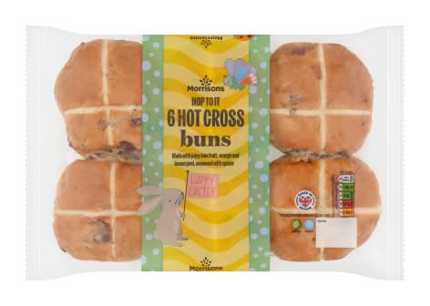Morrisons Hot Cross Buns (6 pack)