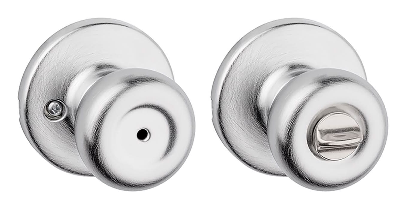 Kwikset Tylo Satin Chrome Privacy Knob Right Or Left Handed