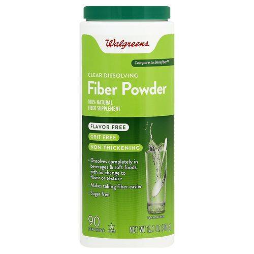 Walgreens Clear Soluble Fiber Powder Flavor Free - 12.3 oz