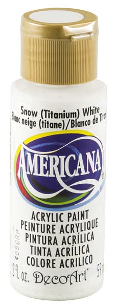Americana Acrylics Paint Snow White (2 oz)