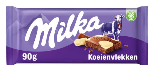 Milka Milk and White Chocolate Tablet (90g)