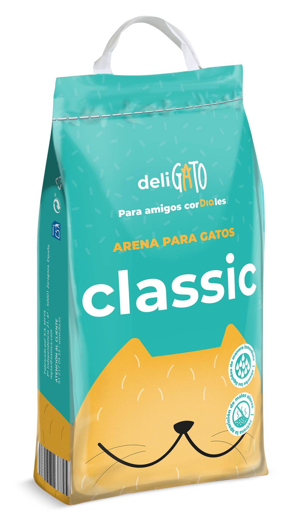 Arena Para Gatos Absorbente Deligato Dia Bolsa 5 Kg