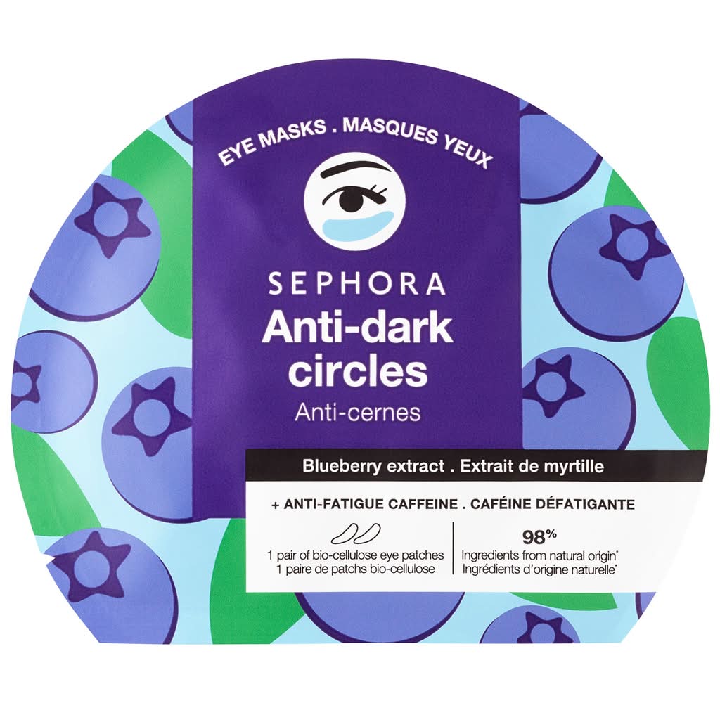 Sephora Collection Caffeine Eye Mask Patches for Dark Circles + De-Puffing Blueberry