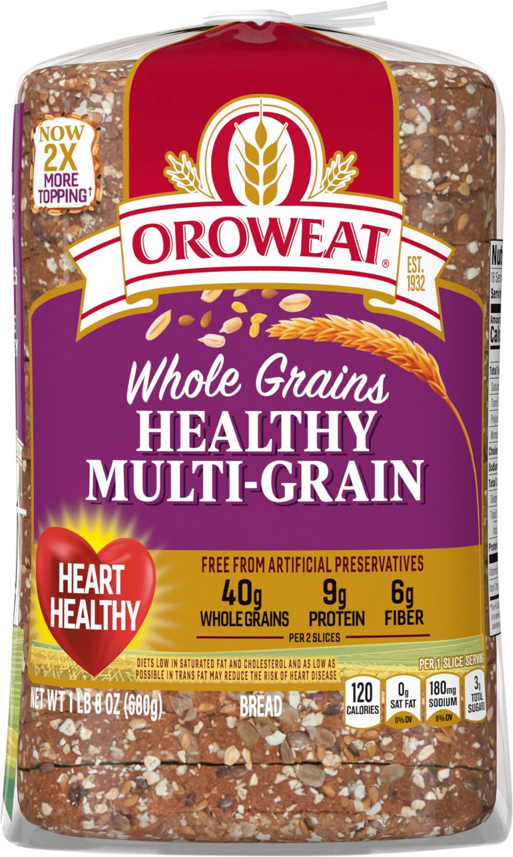 Oroweat Whole Grains Healthy Multi-Grain Bread (8 oz)