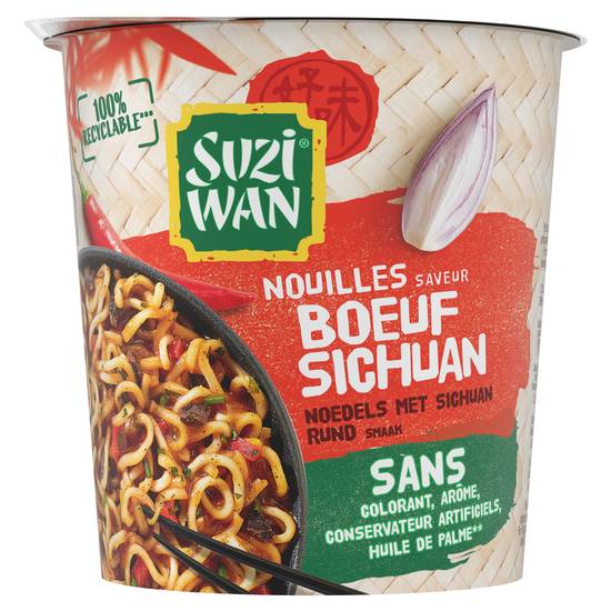 Suziwan - Nouilles en pot saveur bœuf sichuan