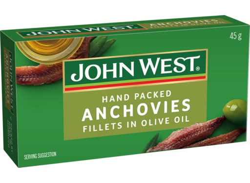 John West Anchovies Fellets in Olive Oil (45g)