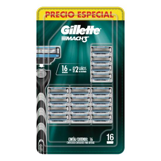 Gillette carga para aparelho de barbear (16 unidades)