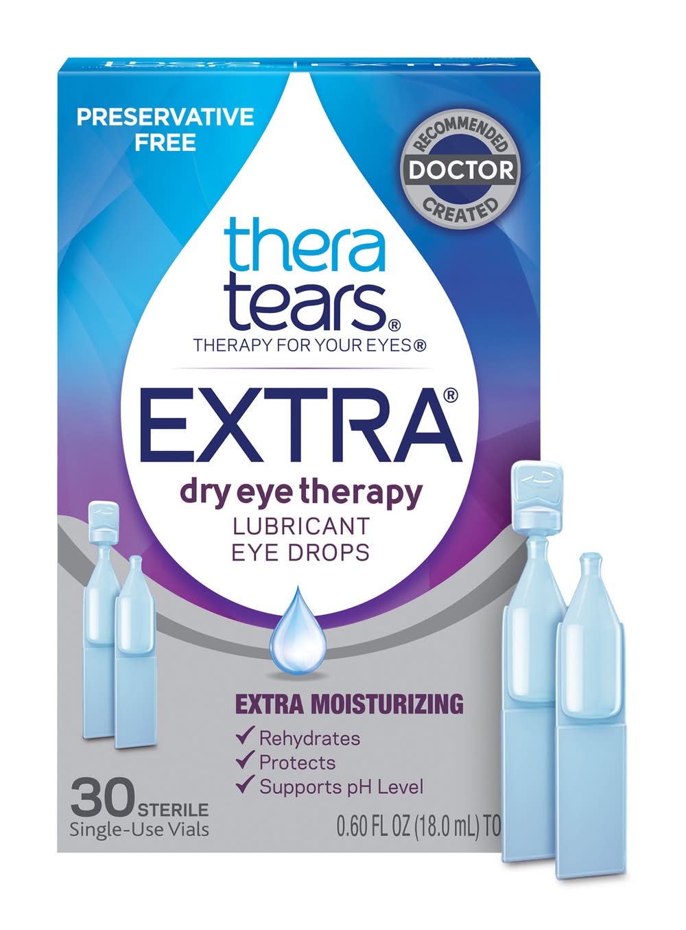 TheraTears Extra Vials Dry Eye Therapy Lubricant Eye Drops (0.6 fl oz)