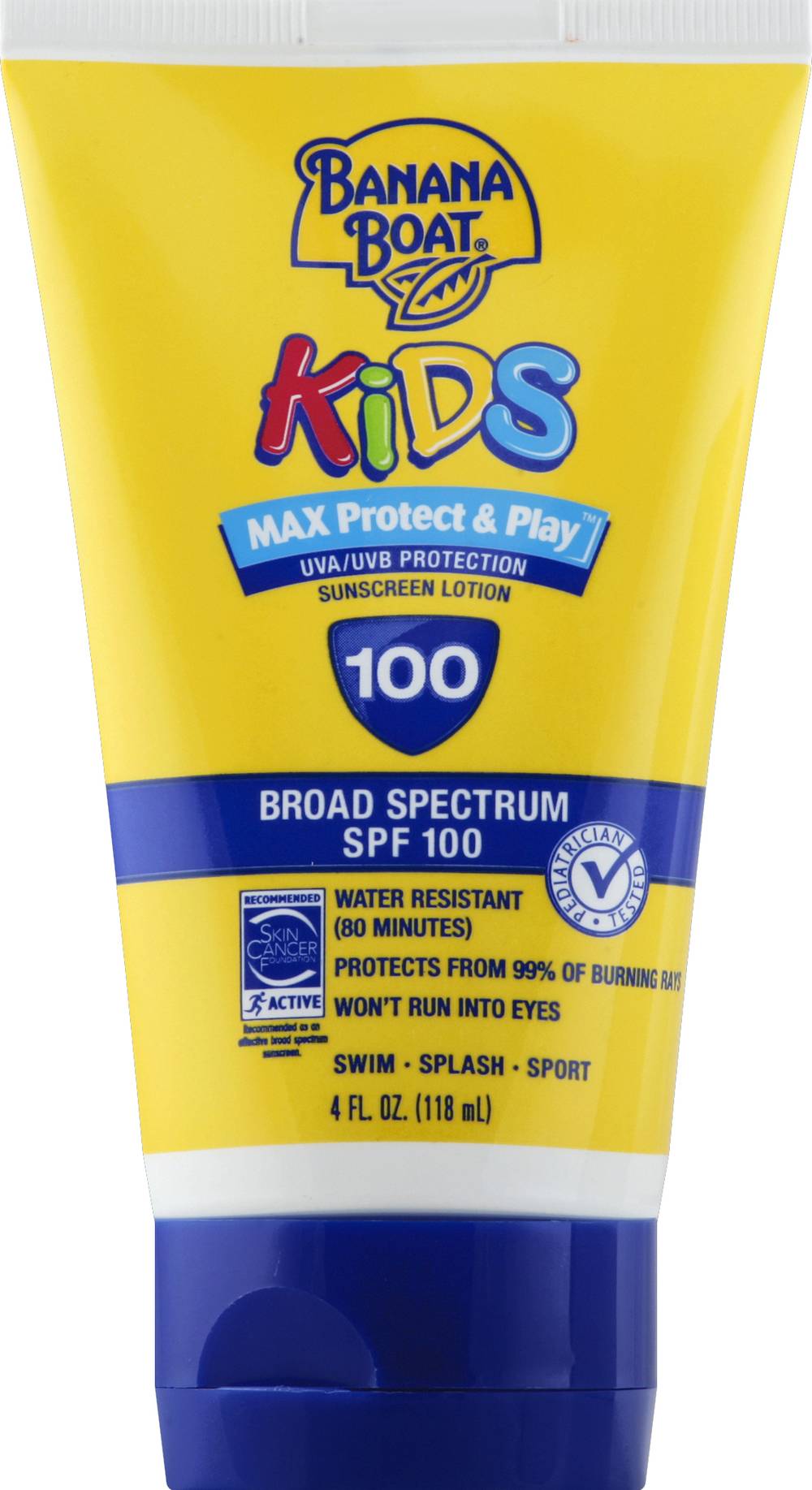 Banana Boat Kids Max Protect & Play Sunscreen Lotion Spf 100 (4 oz)