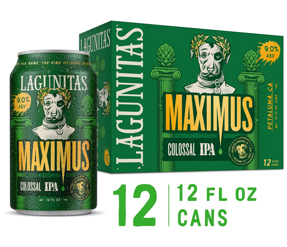Lagunitas Maximus Colossal Double Ipa Beer (12 x 12 fl oz)