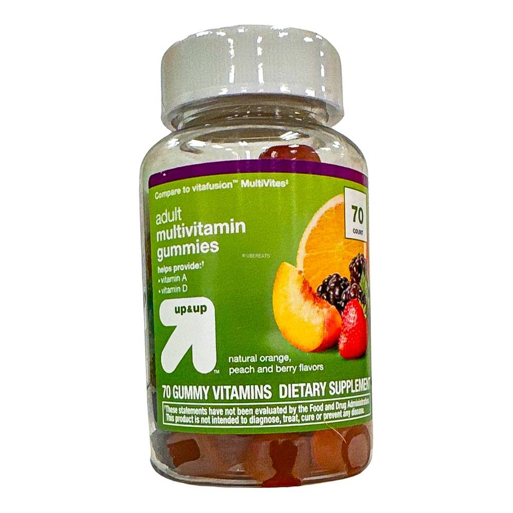 Adult Multivitamin Gummies - Orange, Peach & Berry - 70ct - up & up™