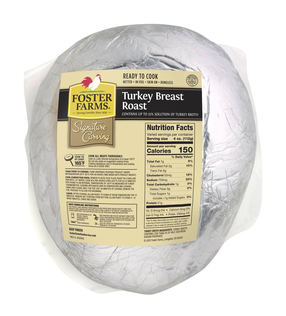 Foster Farms Netted Foil Wrapped Turkey Breast Roast (152 oz)
