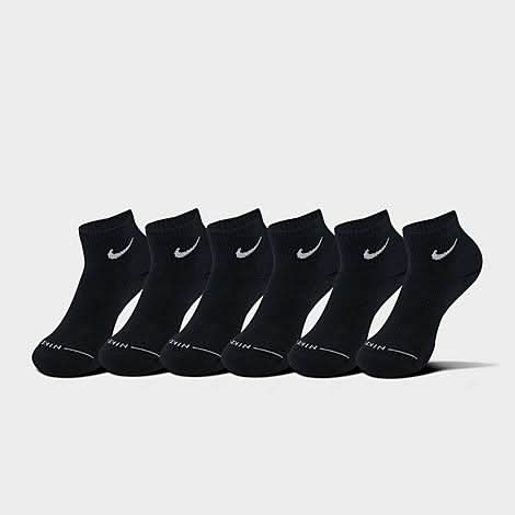 Nike Everyday Elevated Ankle Socks (6-Pack) (Large)
