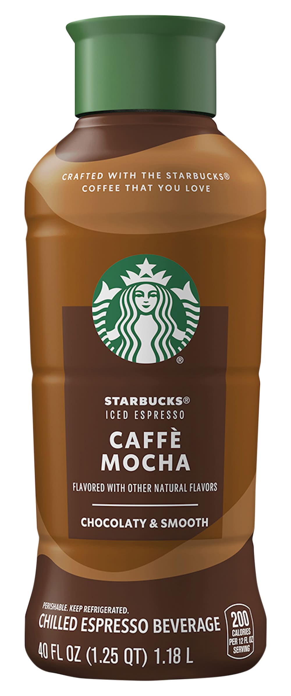 Starbucks Chocolaty & Smooth Chilled Iced Espresso Beverage, Caffe Mocha (40 fl oz)