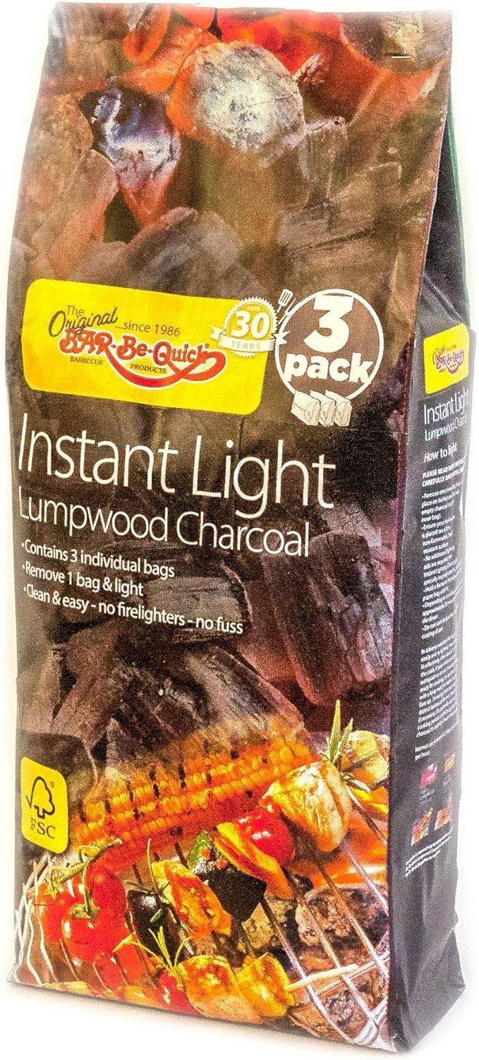 Bar-Be-Quick Instant Lighting Charcoal 3 Pack