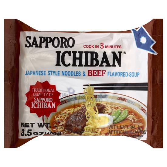 Sapporo Ichiban Japanese Style Noodles & Beef Flavored Soup
