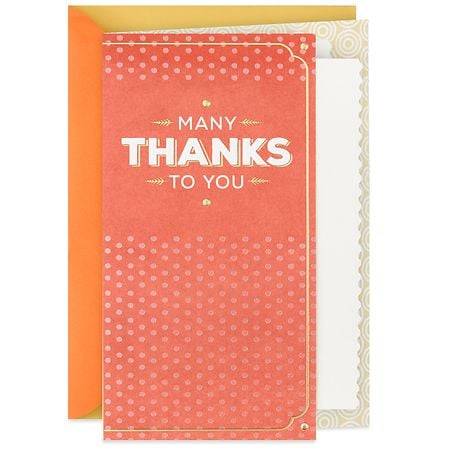 Hallmark Thank-You Card (Many Thanks to You) E87 - 1.0 ea