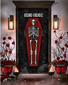 Gothic Noir Skeleton Door Cover