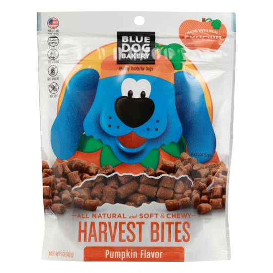 Blue Dog Bakery Harvest Bites Pumpkin Flavor Dog Treats