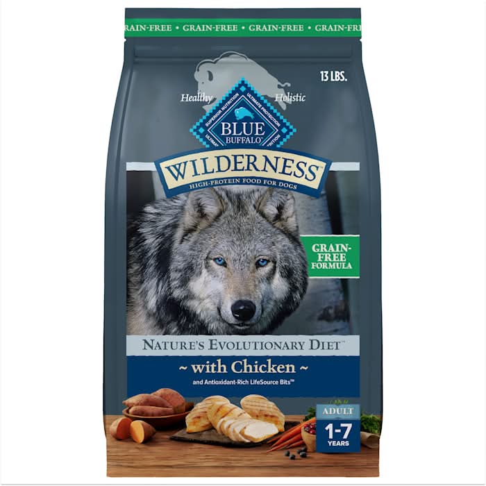 Blue Buffalo Wilderness Nature's Evolutionary Chicken Diet Adult Dog Dry Food (13 lbs)