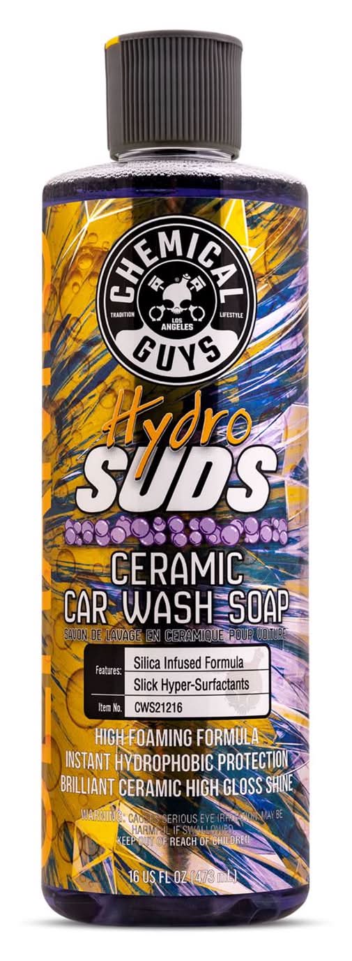 Chemical Guys Hydrosuds Glass/Metal/Plastic Ceramic Car Wash Soap Liquid Grape Scent 16 Fl. Oz.