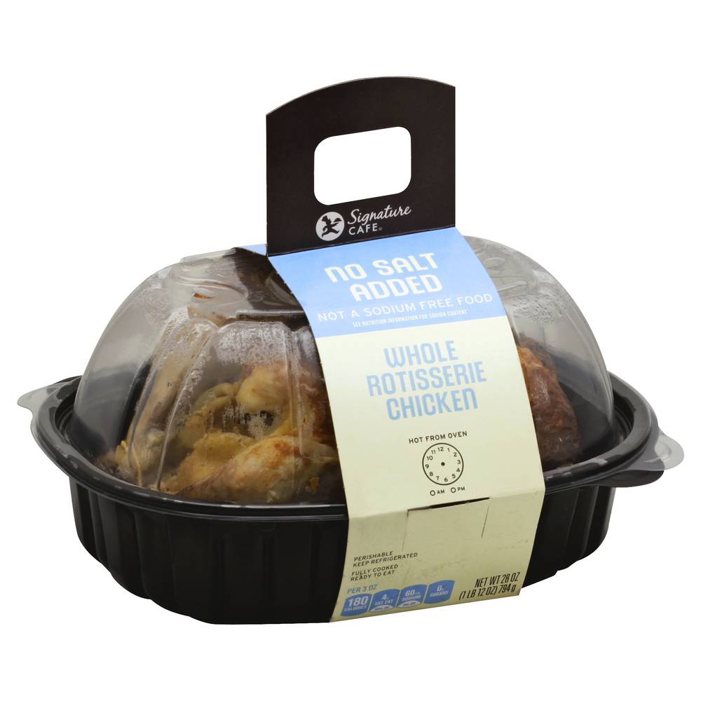 Signature Cafe No Salt Added Whole Rotisserie Chicken (28 oz)