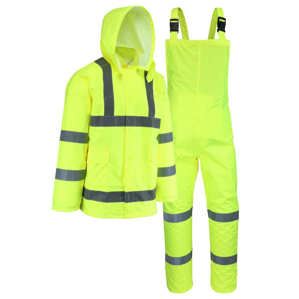 Safety Works 3-Piece Men's X-Large Yellow Rain Suit | SW44033-XL