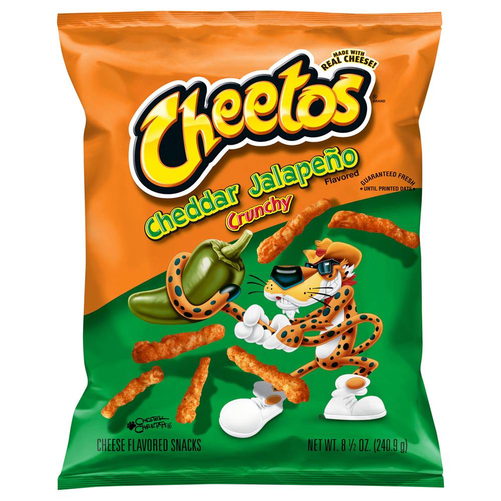 Cheetos Crunchy Snacks (cheddar jalapeno cheese)