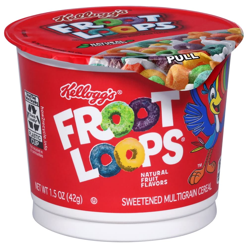 Froot Loops Kellogg's Pull Natural Fruit Flavors Cereal (1.5 oz)