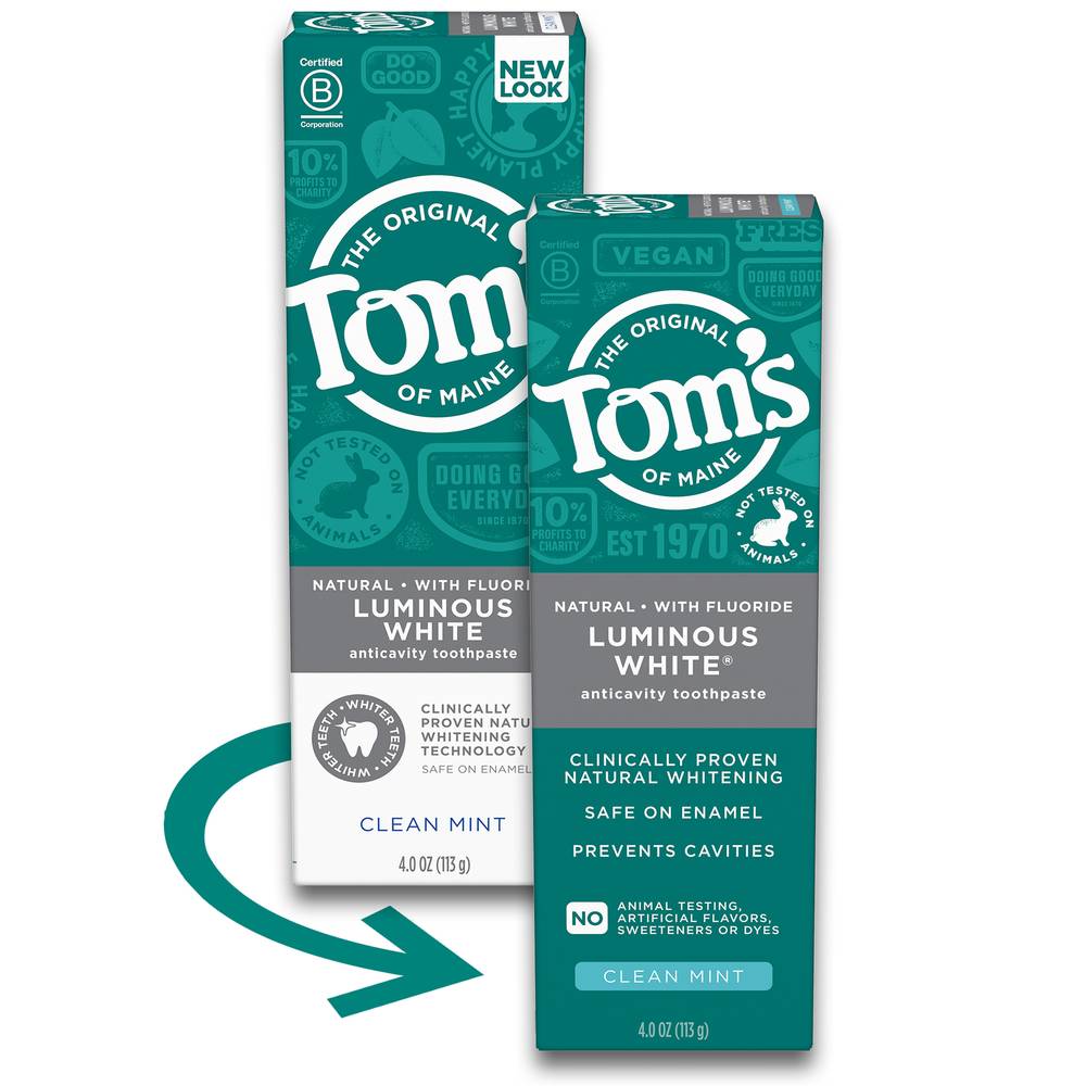 Tom's Anticavity Clean Mint Luminous White Toothpaste