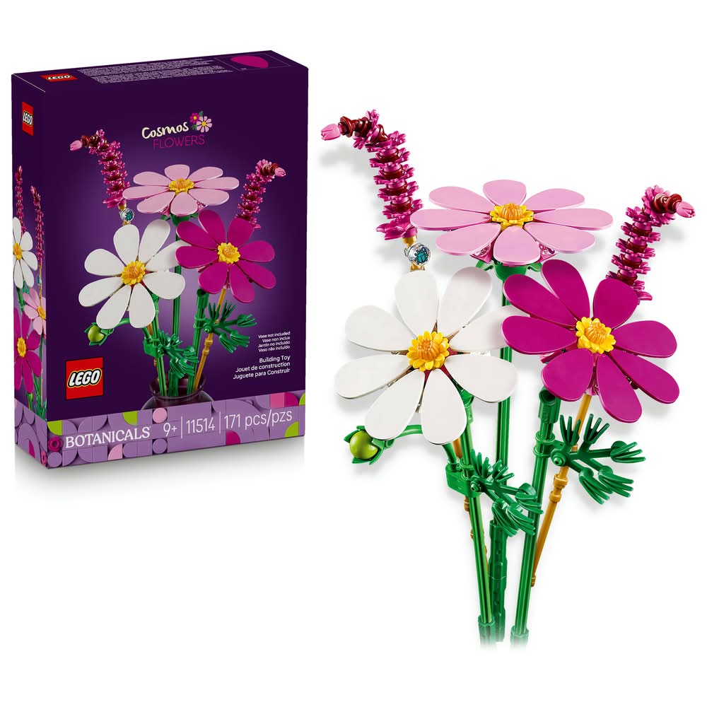 LEGO Botanicals Cosmos Flowers Building Toy Set, 9+ Years (171 ct)