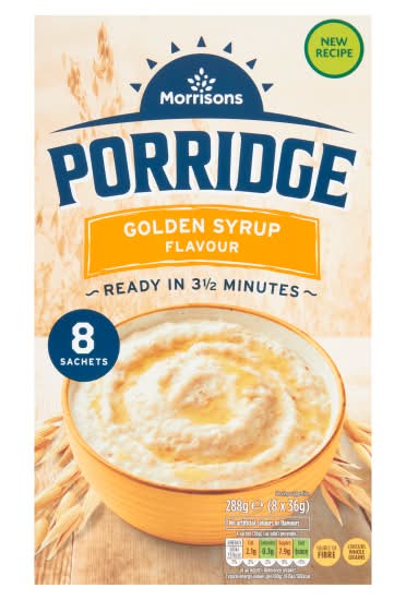 Morrisons Golden Syrup, Porridge (8 pack)