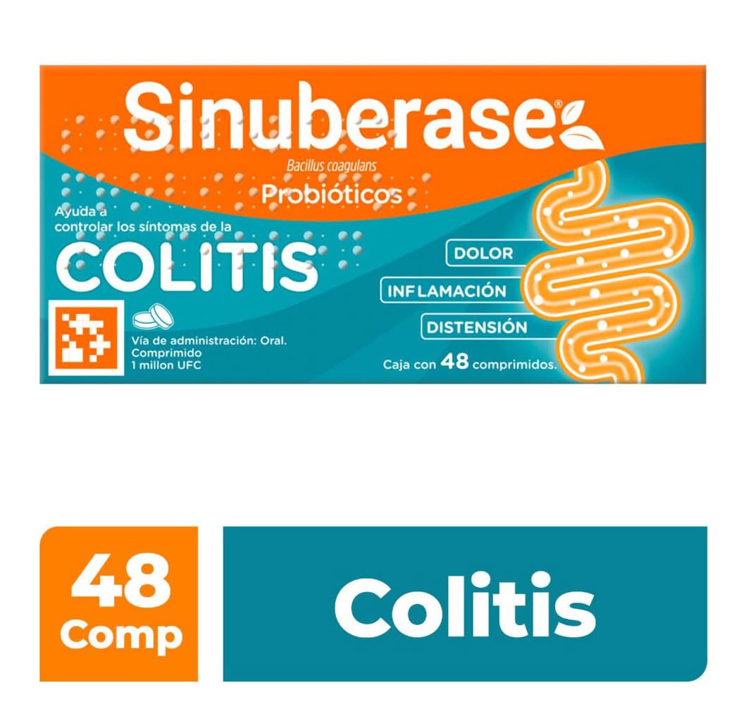 Sinuberase · Bacillus coagulans 1 millón de ufc comprimidos (48 un)