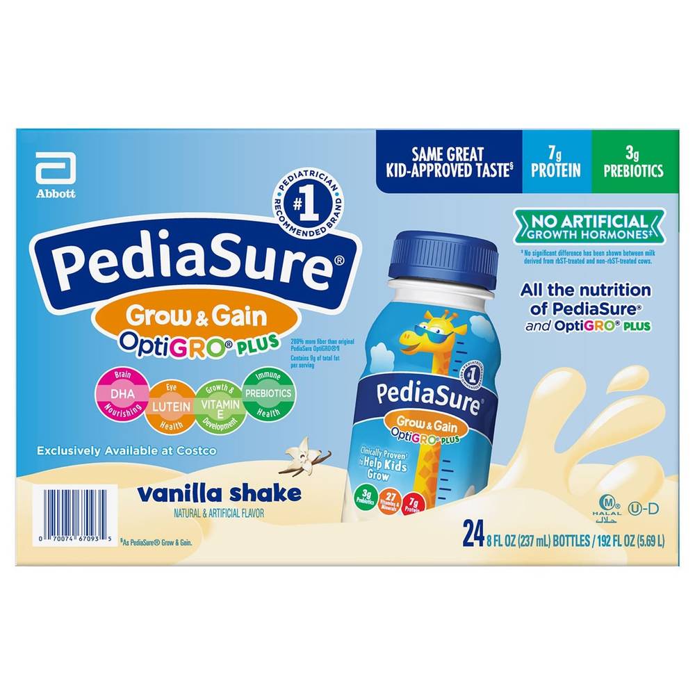PediaSure with OptiGRO Plus Kids Shake 8 fl oz., 24-count, Vanilla