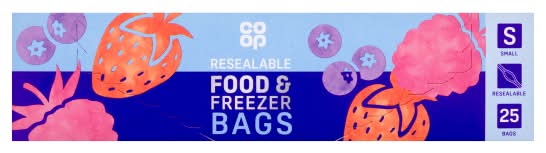 Co-op Small Resealable Dual Track Food & Freezer Bags