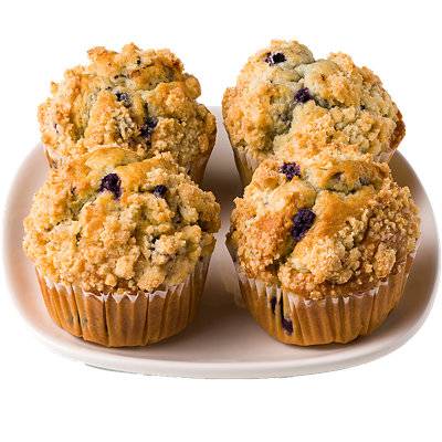 French Vanilla Blueberry Muffins 4Ct - Ea