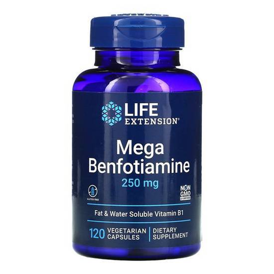 Life Extension Mega Benfotiamine 250 mg Vegetarian Supplement