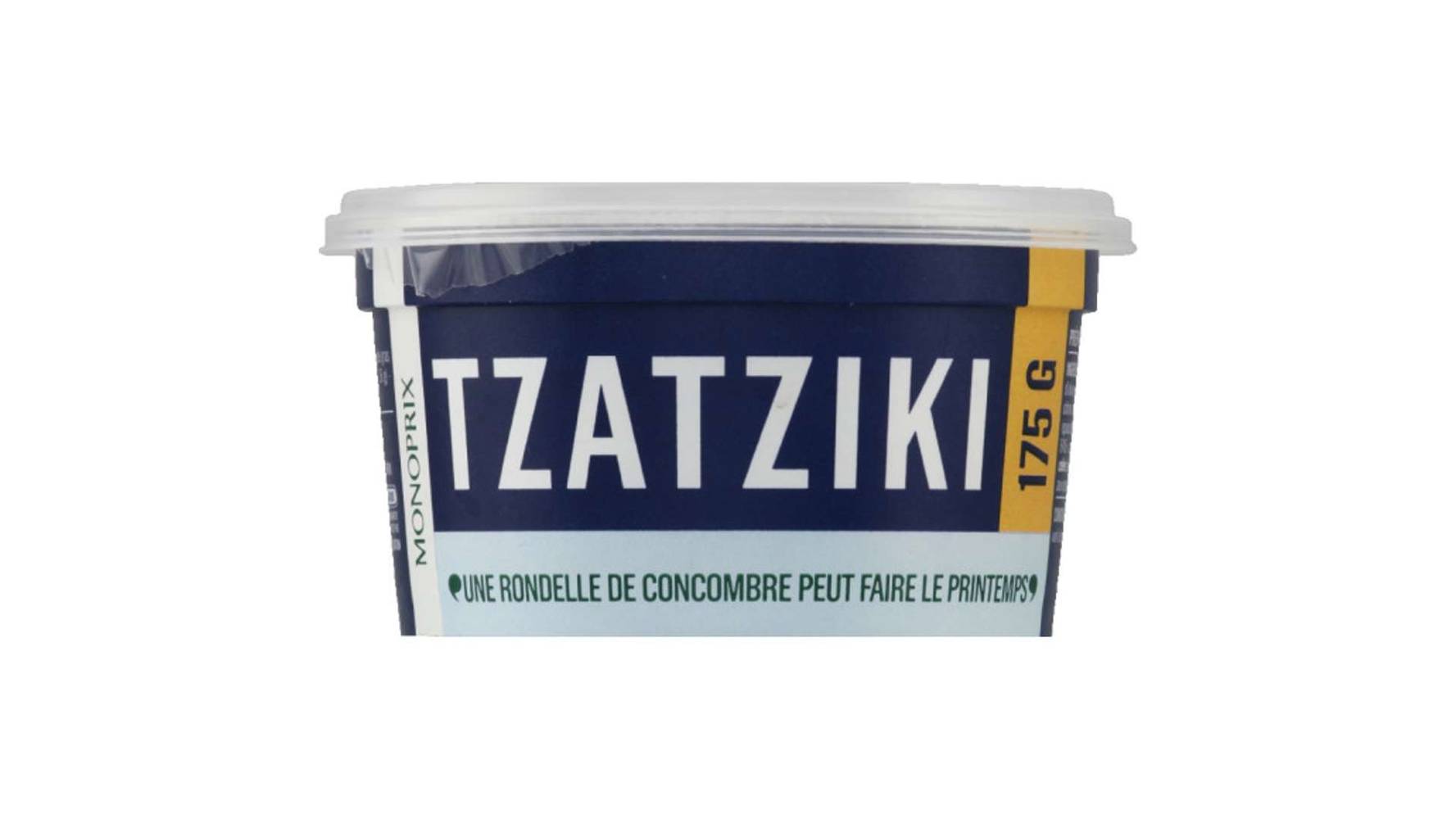 Monoprix Tzatziki, préparation à base de fromage blanc et de concombre Le pot de 175g